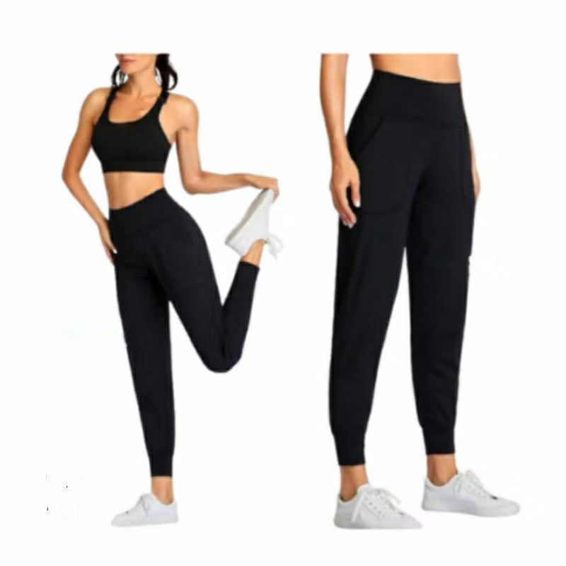 Cuci Gudang Gottex Black High Waist Jogger Loose Legging - 2 Side Pocket