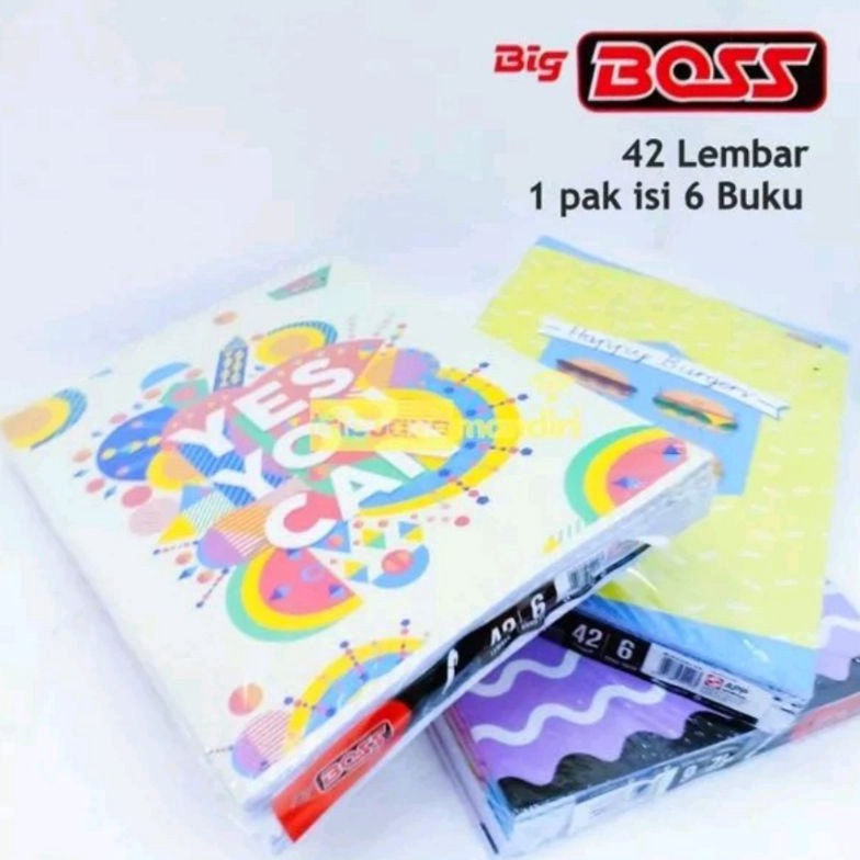 

N7VHS944 Buku tulis Campus Karakter BIG BOSS 42 lembar 1pak6buku