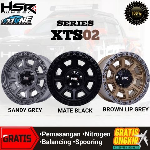 HSR XTS02 R15 Lubang Baut 5 Velg Mobil Ring 15 Bisa Buat Hilux, Terios, Rush