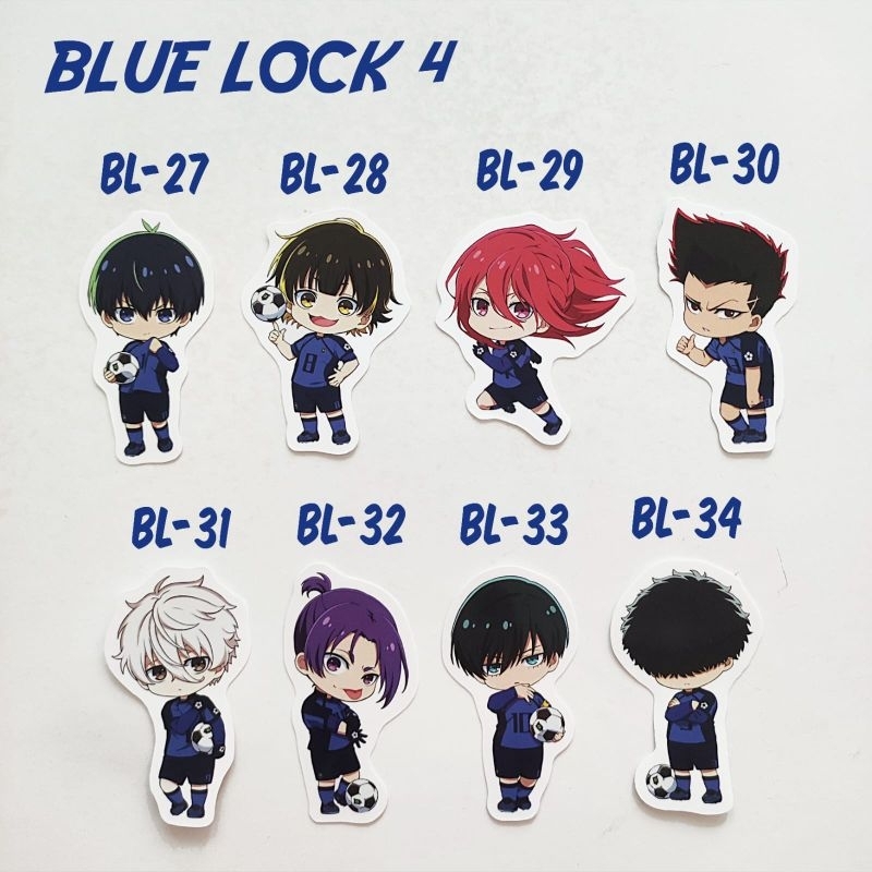 

Sticker Anime Blue Lock 4 Isagi Bachira Chigiri Barou Nagi Reo Rin Niko Merchandise
