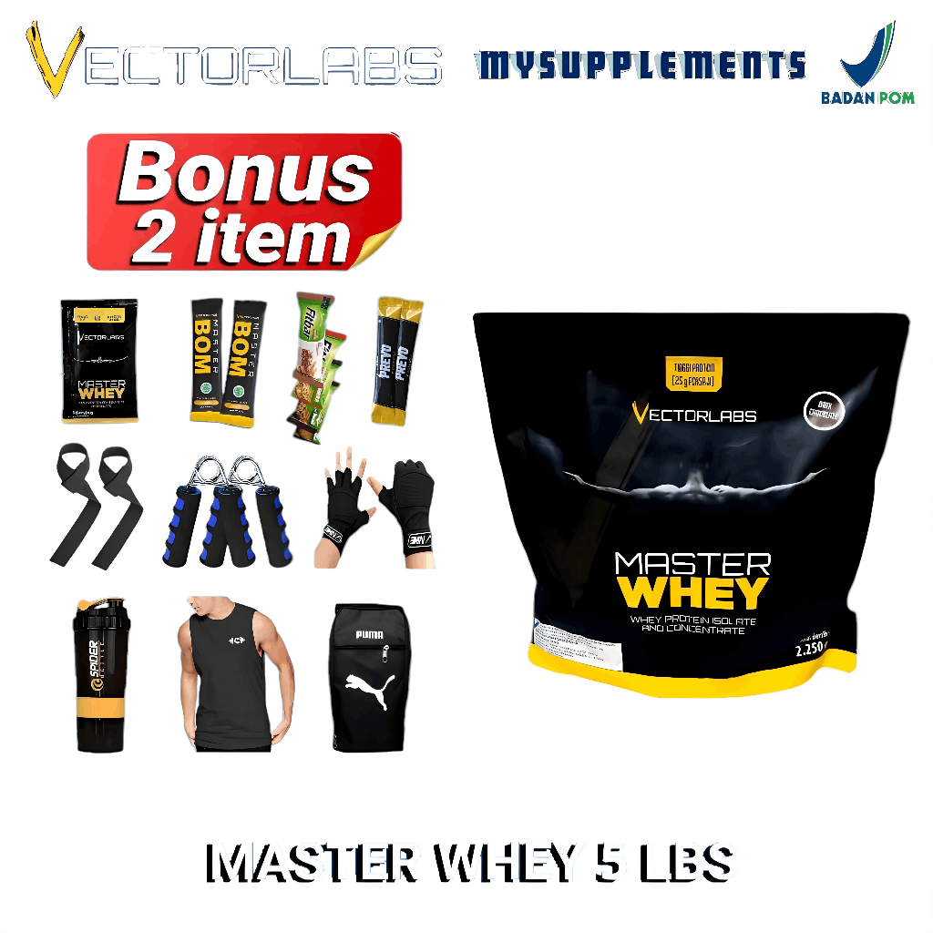 Vectorlabs Master Whey Protein 5 lbs Whey Protein Isolate Blend Concentrate 2,2kg