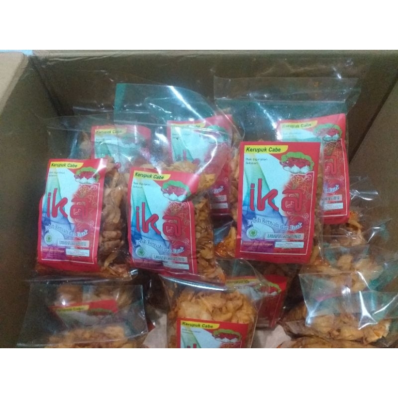 

keripik cabe asli merk IKA