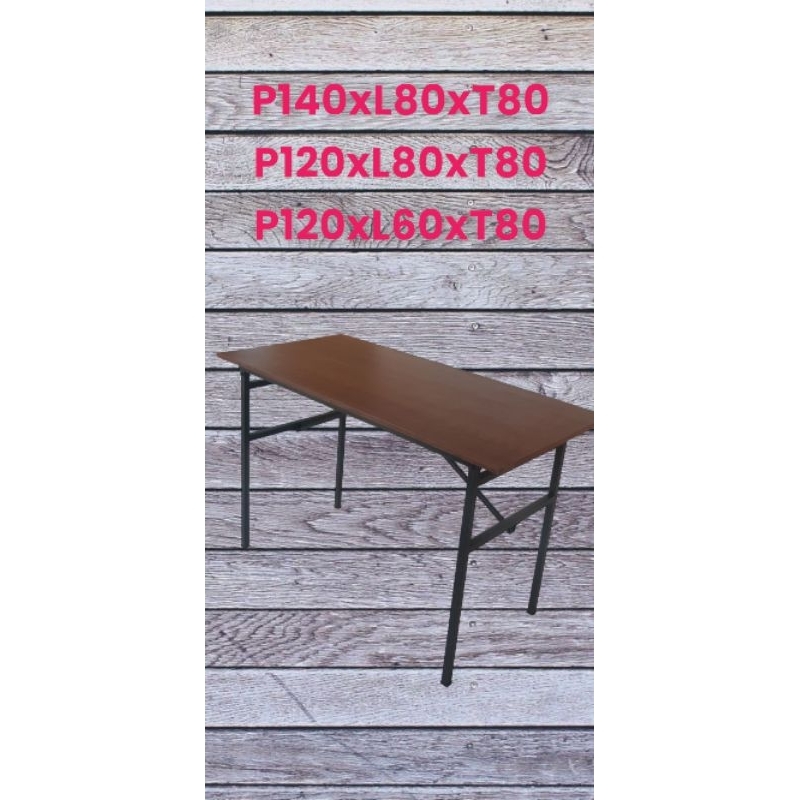 meja lipat coklat serat HPL TACO high quality panjang 120cm