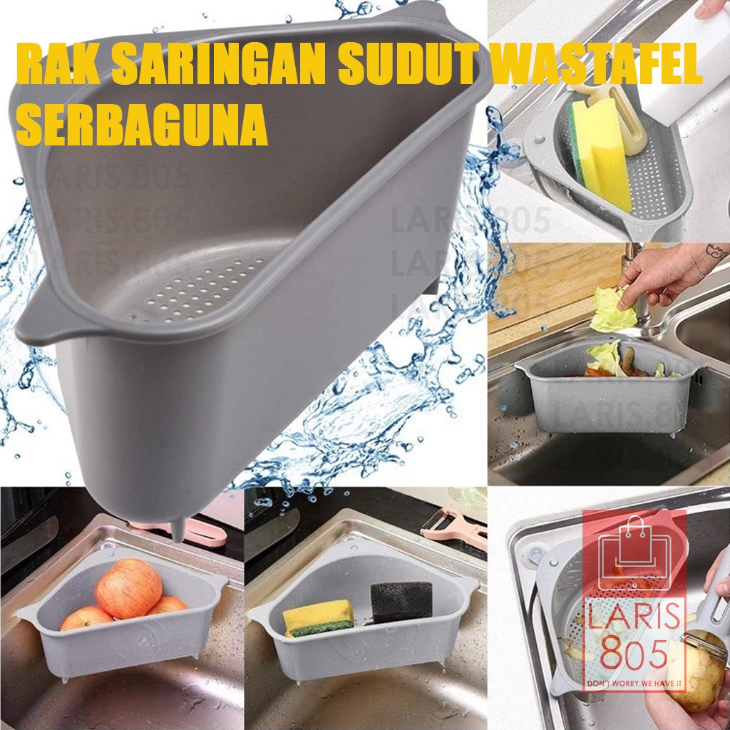 Rak Wastafel Saringan Plastik / Rak Saringan Wastafel/ Rak Sudut Wastafel Serbaguna