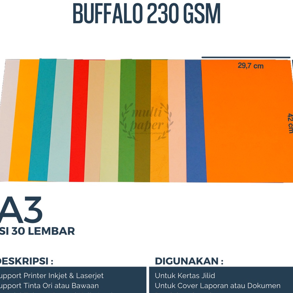 

Pasti Murah Kertas Buffalo A3 isi 3 lembar Kertas Jilid A3 Kertas A3 Karton Buffalo B58