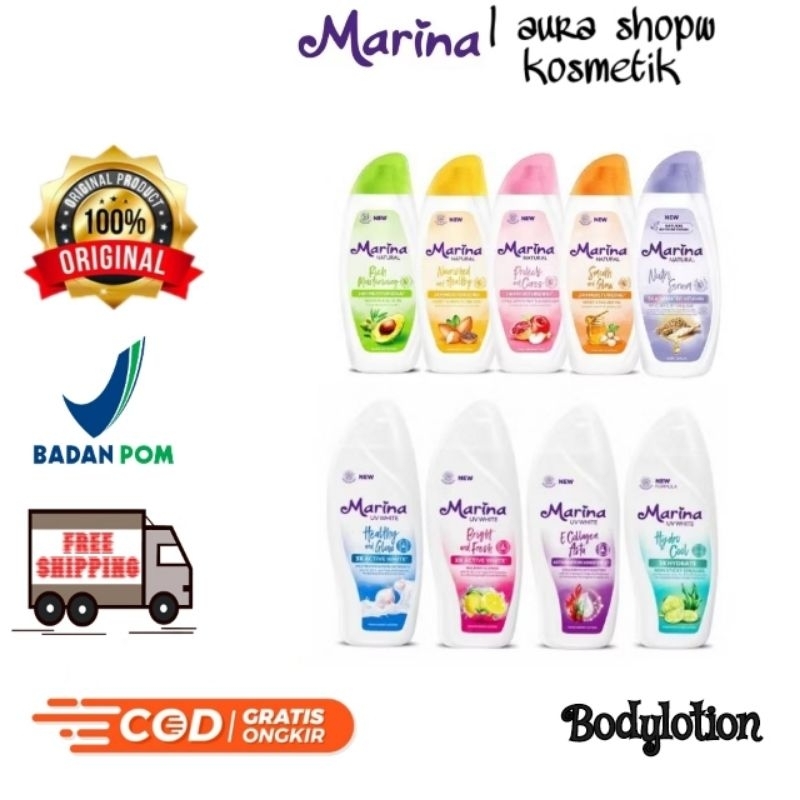 (COD) MARINA HAND & BODY LOTION 95Ml/92ml KECIL