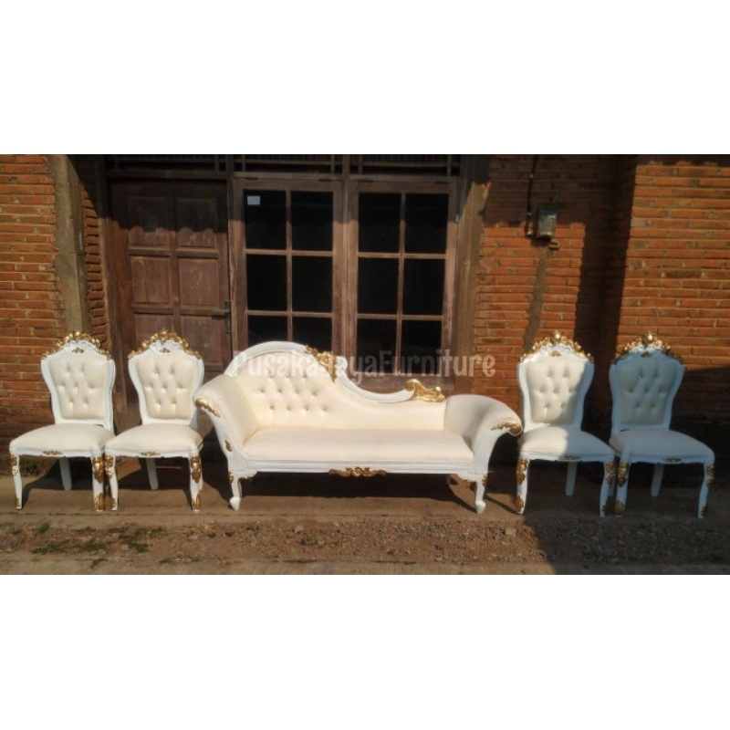 Set Sofa Pelaminan Pengantin Ukir Minimalis