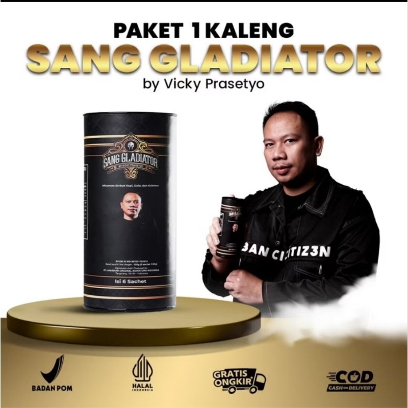 

Kopi SANG GLADIATOR COFFEE 1 KALENG (6 SACHET)