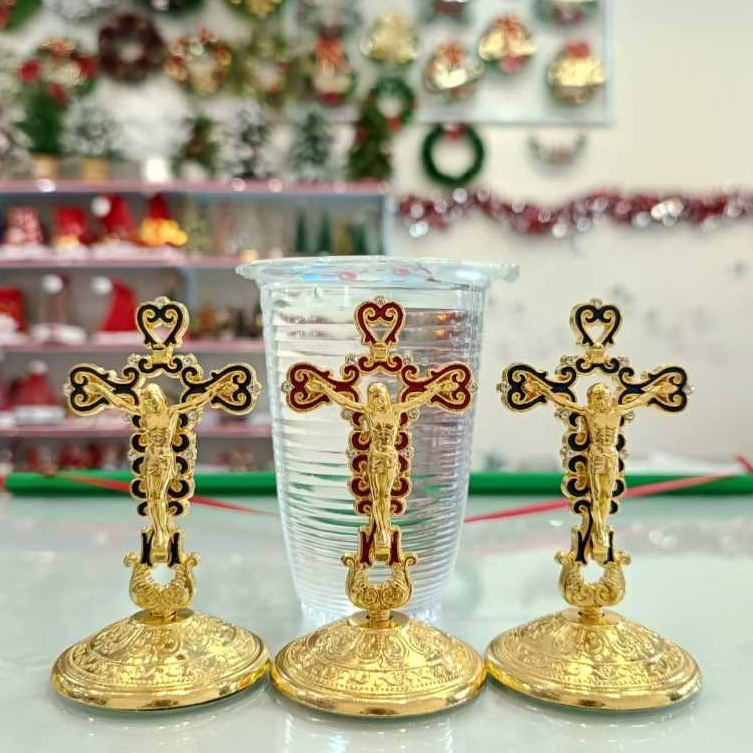 Salib mini Salib dasbor mobil salib duduk mini salib benediktus salib premium salib duduk besi salib