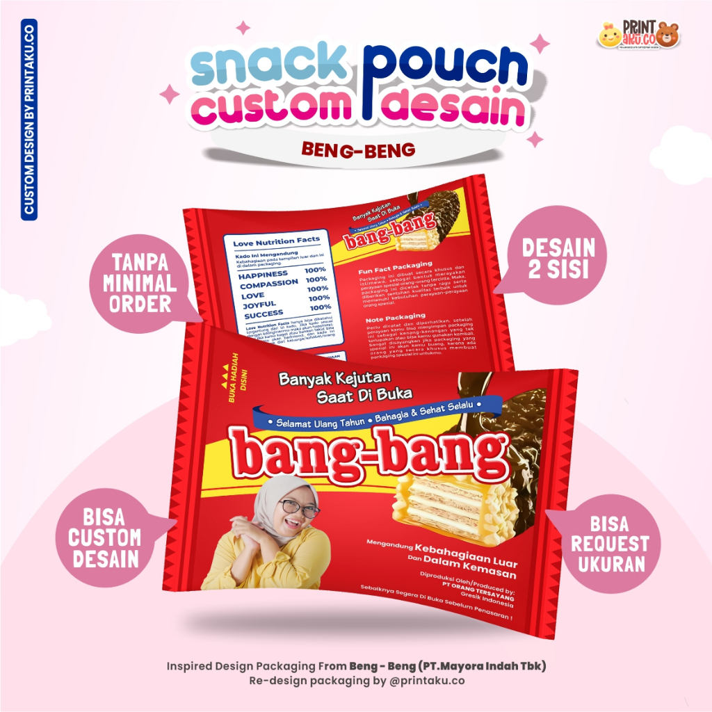 

Snack Custom Foto Teks Bungkus Pouch Jumbo | Series Beng-Beng