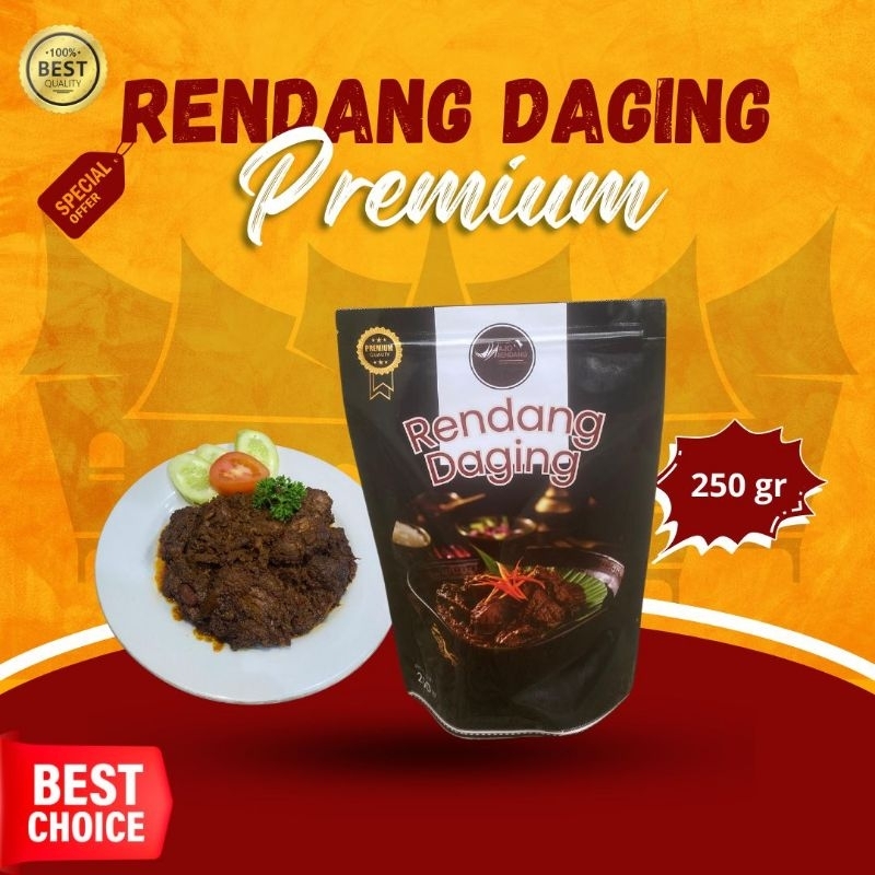 

Rendang Premium 250gr Daging Sapi