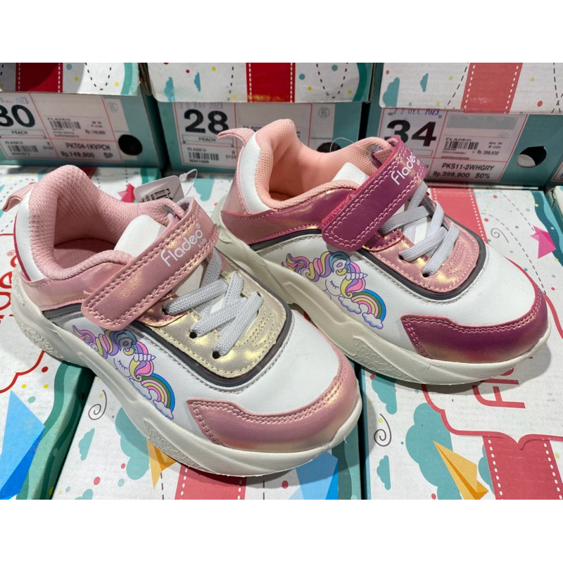 FLADEO KIDS SEPATU LED UNICORN  ANAK CEWEK BY MATAHARI (26-30)