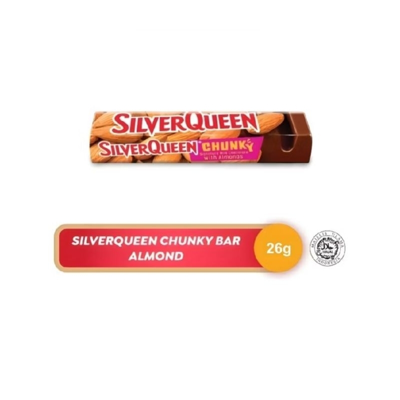 

Silverqueen Chunnky Bar Coklat Almond 26g
