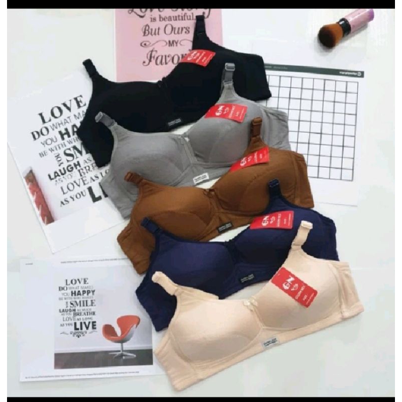 BH Bra Wanita Remaja Dewasa Golden Nick Tanpa Busa Tanpa Kawat Awet Berkualitas