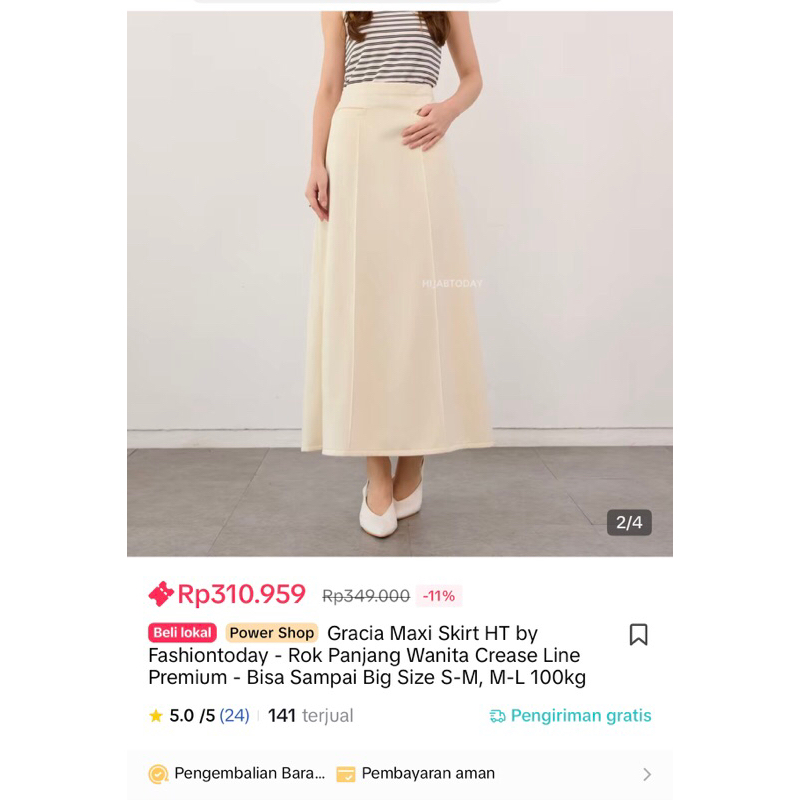 Gracia maxi skirt HT by Fashiontoday alicenorin - rok panjang wanita premium- sampai bb 100 kg