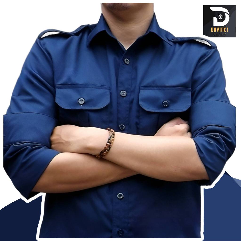 Baju Kemeja PDL PDH Lapangan Lengan Panjang - Pakaian Atasan Seragam Pria Wanita Premium Kerja Kanto