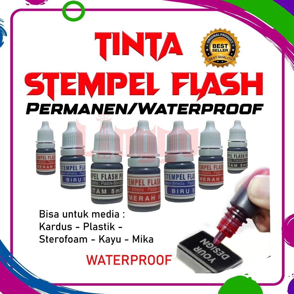 

Tinta Stempel Flash Permanen Waterproof