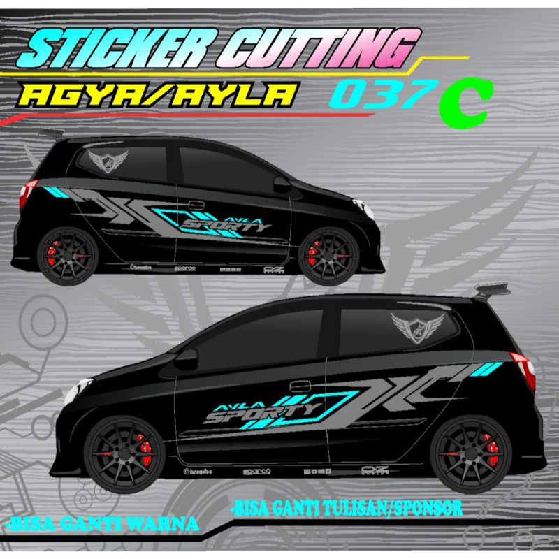 Sticker mobil ayla-agya sticker list terlaris mobil ayla-agya stiker mobil ayla-agya sporty