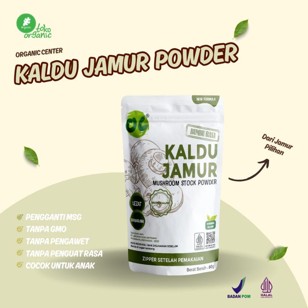 

Organic Center Kaldu Jamur (80gr) Kaldu Jamur Tanpa MSG, Mushroom Stock Organic, Bumbu MPASI, Kaldu Jamur Premium, Kaldu Jamur Sehat