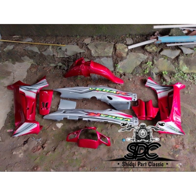 Paket Body Full Set Yamaha Fiz R FizR F1z R Vega R lama Old Warna Silver Kombinasi Silver Glossy Ter
