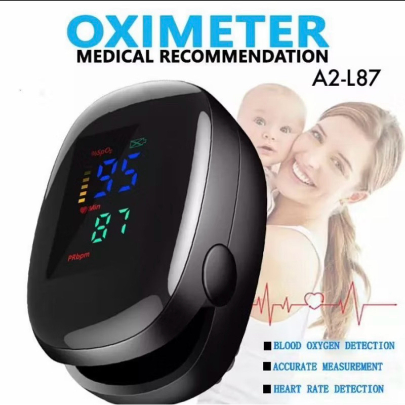Oxymeter Alat pengukur saturasi oksigen dan detak jantung Oximeter A2 L87 (Bukan L87)