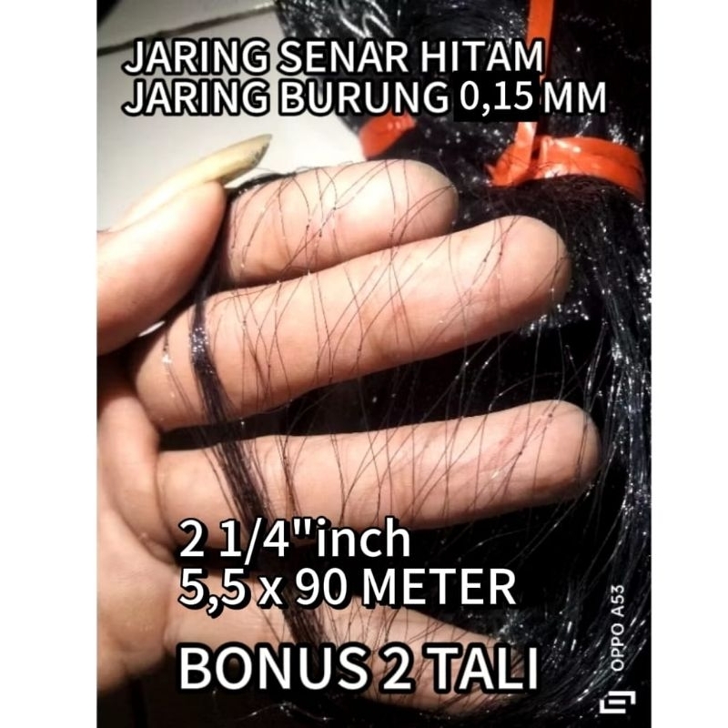 JARING BURUNG / JARING SENAR HITAM 0,15MM-2 1/4" INCH