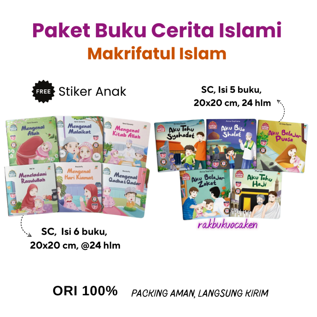 PAKET Buku Cerita Islami Marifatul Islam: Rukun Iman, Makrifatul Islam: Rukun Islam