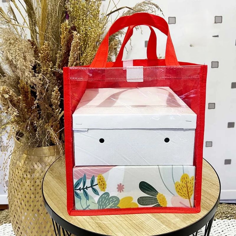 

Tas hajatan goodie bag kombinasi mika ukuran kardus 20 x 20