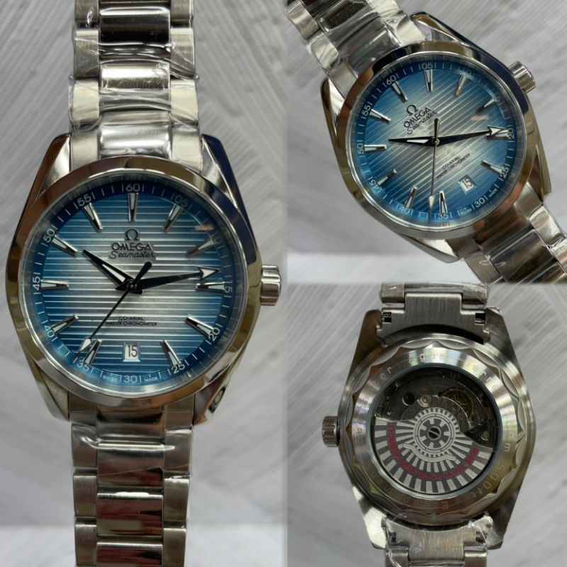 JAM TANGAN PRIA OMEGA SEAMASTER AQUA TERRA BLUE DIAL AUTOMATIC JAPAN SUPER QUALITY