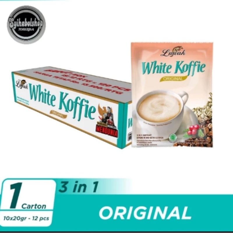 

Luak White koffie Original 1 dus isi 20 renceng / kopi luwak sachet