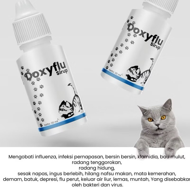 12pcs Doxyflu Obat Peredah flue kucing