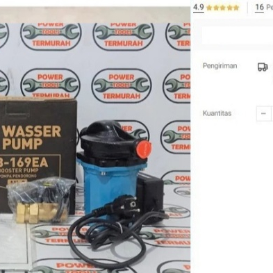 Pompa Booster Wasser Otomatis Pompa Pendorong Wasser PB-169EA