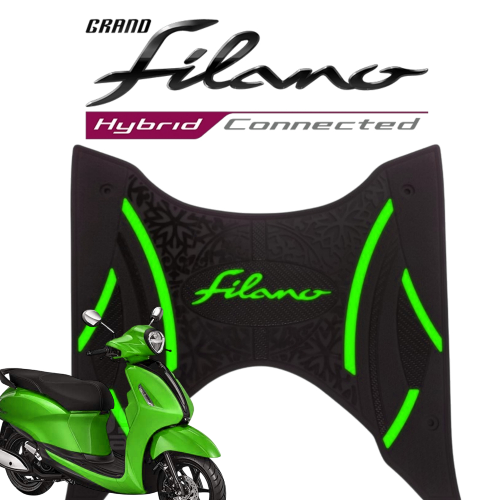 Pijakan Kaki Motor Filano Alas Kaki Grand Filano Bahan Karet Premium Aksesoris Motor Yamaha Filano