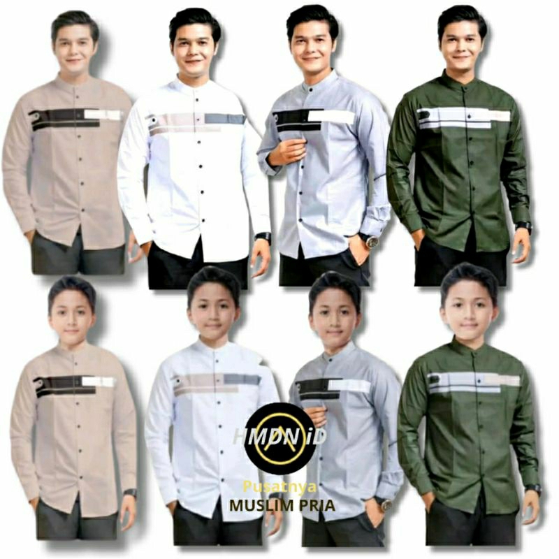 baju koko couple ayah dan anak usia 4-13 tahun motif jordan terlaris M L XL asli pekalongan