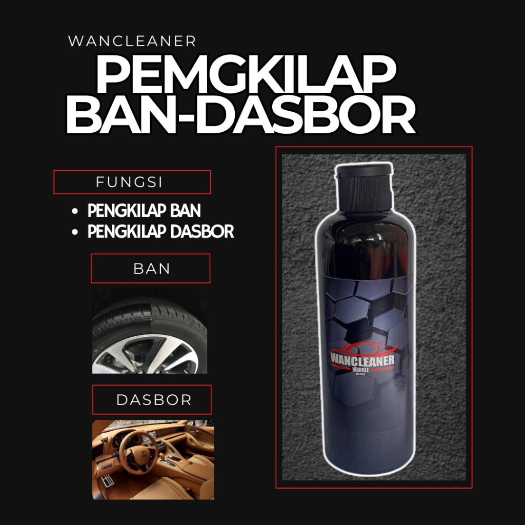 pengkilap ban 100 ML / pengkilap ban mobil/ pengkilap dasbor/ interior/ pengkilap ban motor tahan la