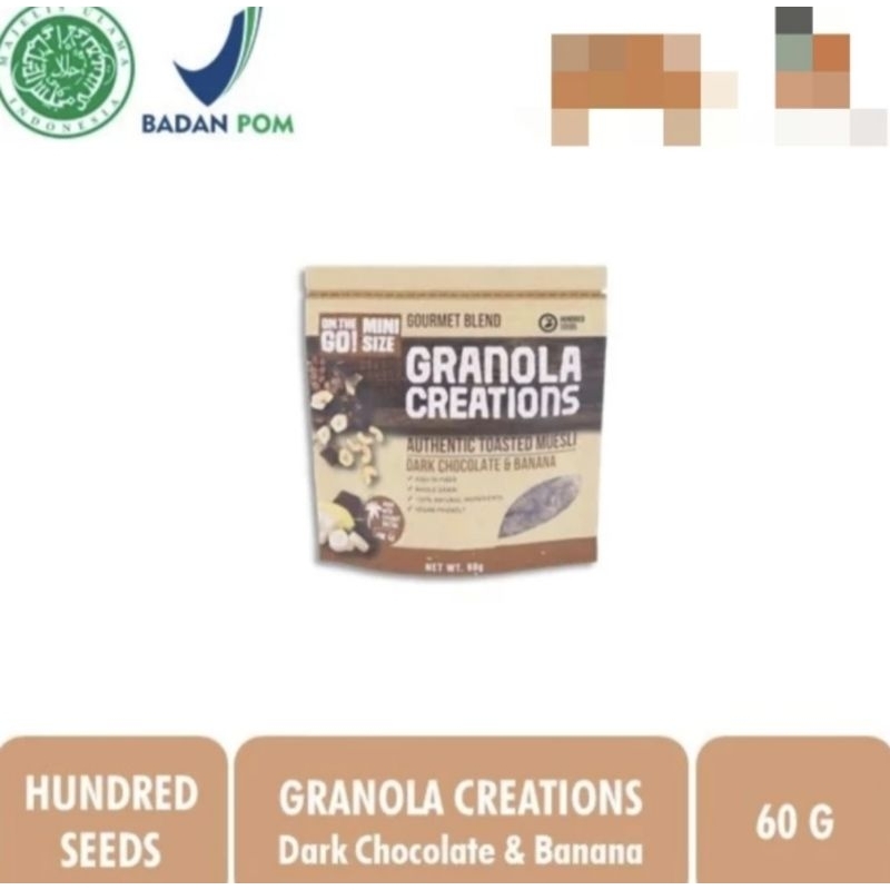 

Granola Creations Hundred Seeds Choco 60gr Dark Choco Banana