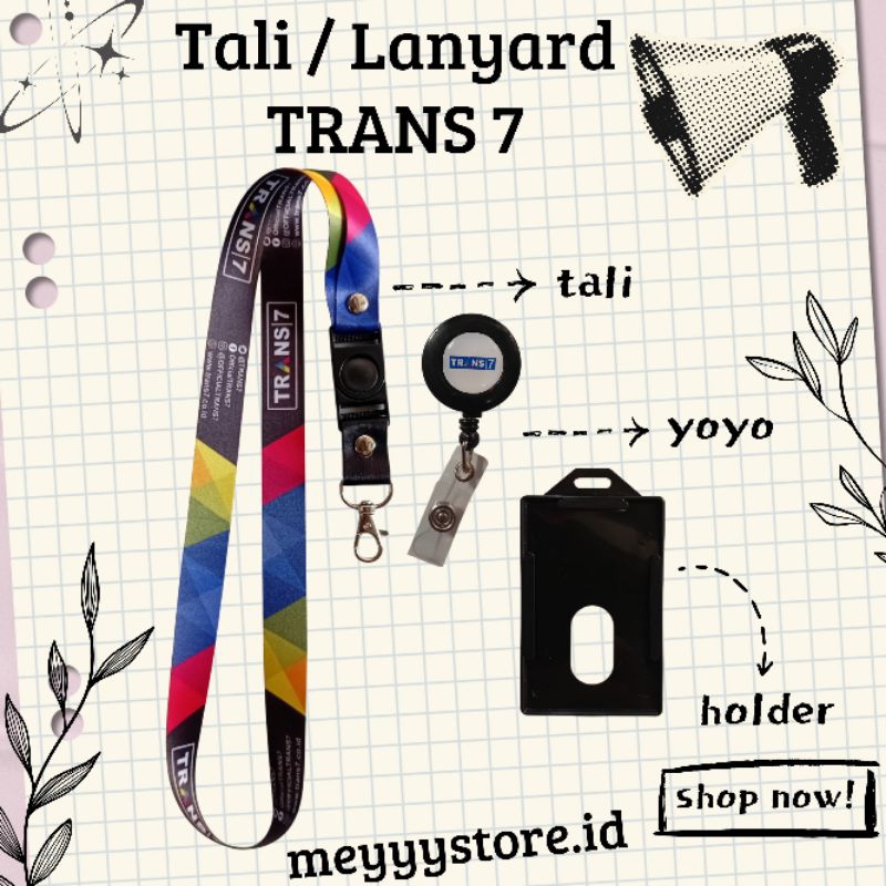 

READYYY Tali Gantungan ID CARD / Lanyard TRANS 7 [ STOCK MELIMPAH] Termurahhh Harga Grosir!