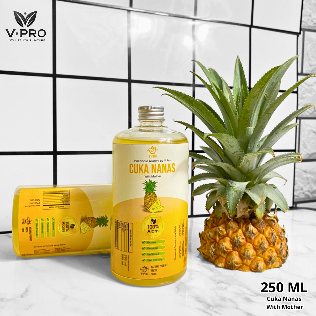 

V Pro Cuka Nanas Murni Tanpa Campuran - Original with Mother-250ml