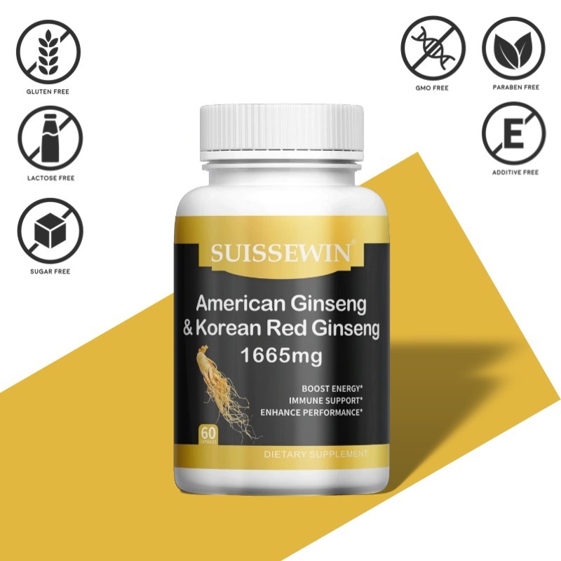 Ginseng Amerika + Ginseng Merah Korea 1665mg