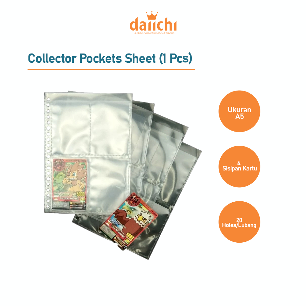 

Daiichi - Refill Isi Album Kartu Nama Trading Card Koleksi Emas 40 Kartu DOS A5