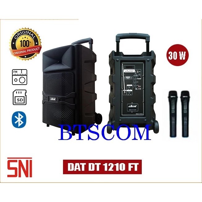 SPEAKER PORTABEL WIRELESS 12INCH DAT DT 1210FT GARANSI RESMI