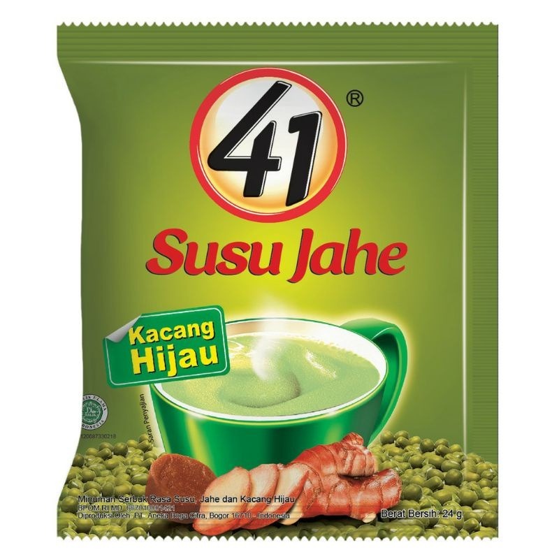 

Susu Jahe 41 Kacang Hijau 10 Sachet (Renceng isi 10) | Susu Jahe | Minuman Bubuk Instant