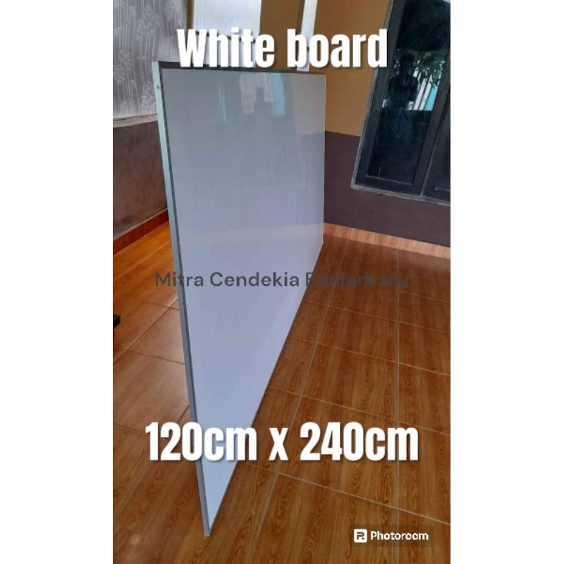 

(Mohon Baca Deskripsi) Papan Tulis White board 120cm x 240cm 15mm (Free ongkir Bjm, Mtp kota, Banjarbaru)