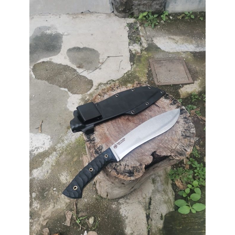 Pisau Outdoor serbaguna survival camping HSS sarung Pvc