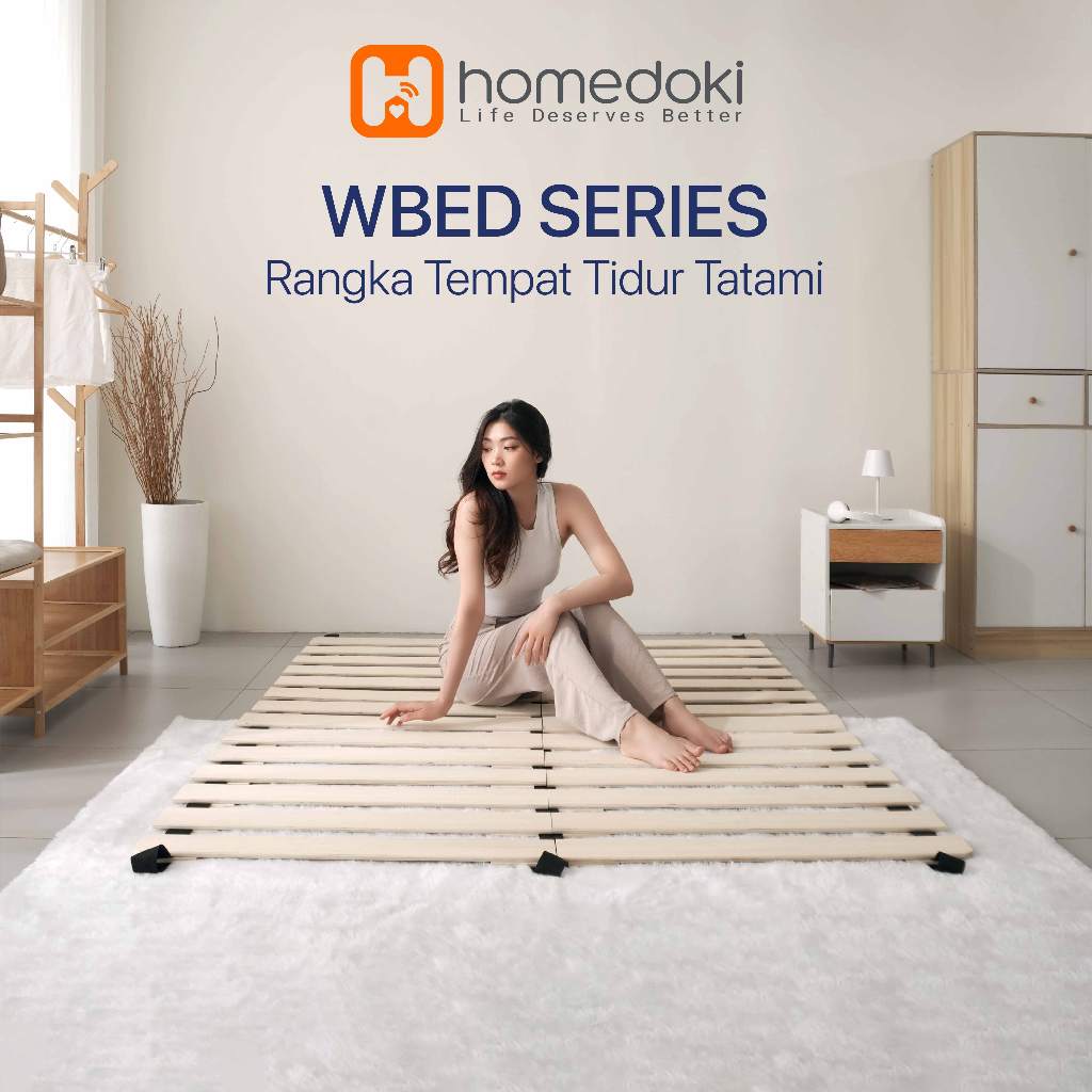 Homedoki Wrapbed Series / Kasur Tatami Papan / Dipan Kayu / Papan Kasur Lipat / Kasur Bernapas