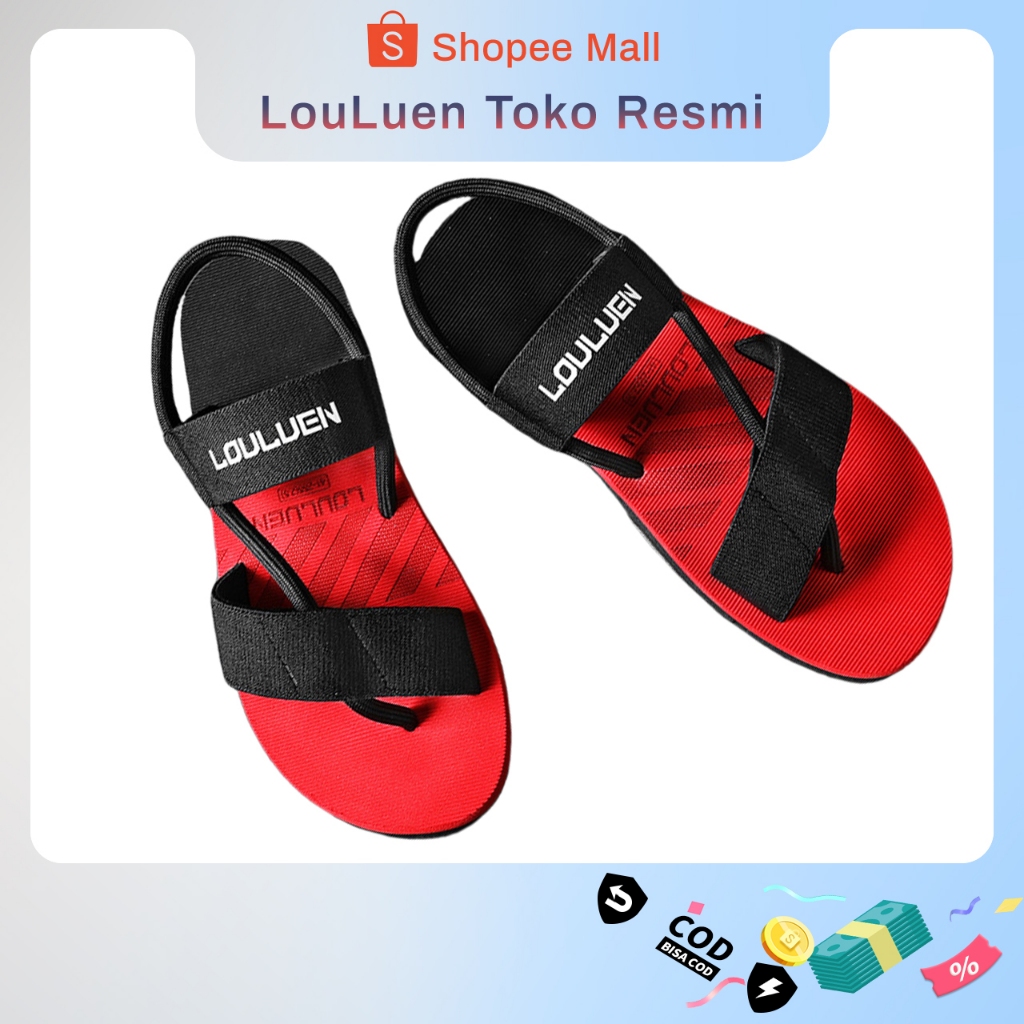 LOULUEN sandal gunung pria premium sandal pria kekinian sandal pria keren sandal pria original 100% 