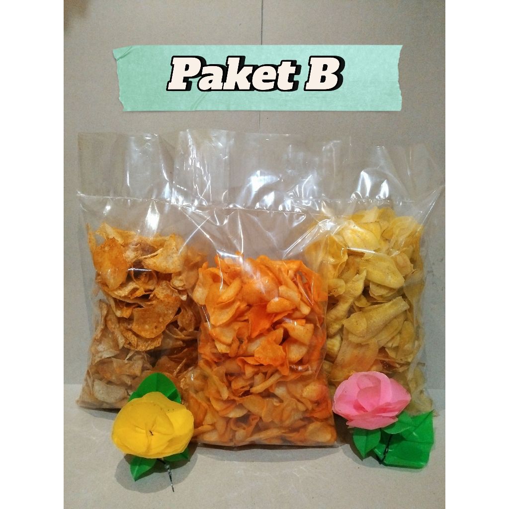 

[PAKET COMBO HEMAT] Paket Hemat Keripik (3 Pcs) - Keripik Amanah Snack