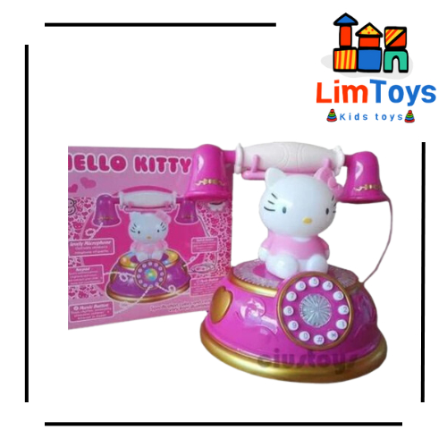 Mainan telepon hello kitty putar jadul