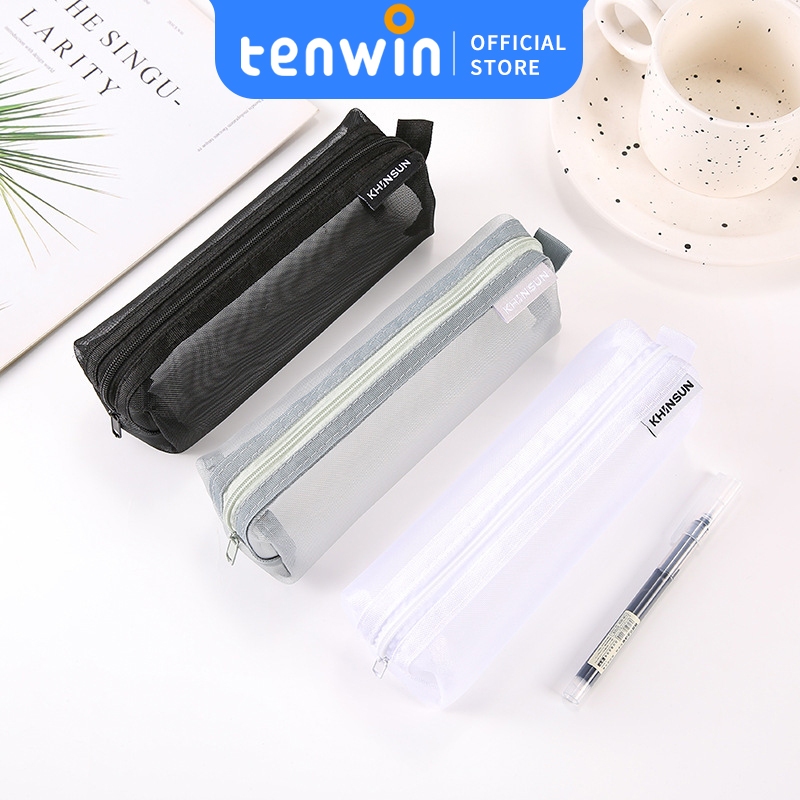 

Kotak pensil korea pouch/ tempat pensil transparant simple bening