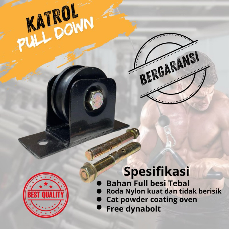 Katrol tunggal Fitness Gym pelengkap Pull Down